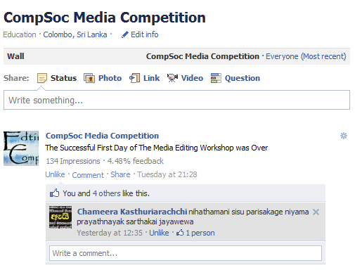 page FaceBook Page